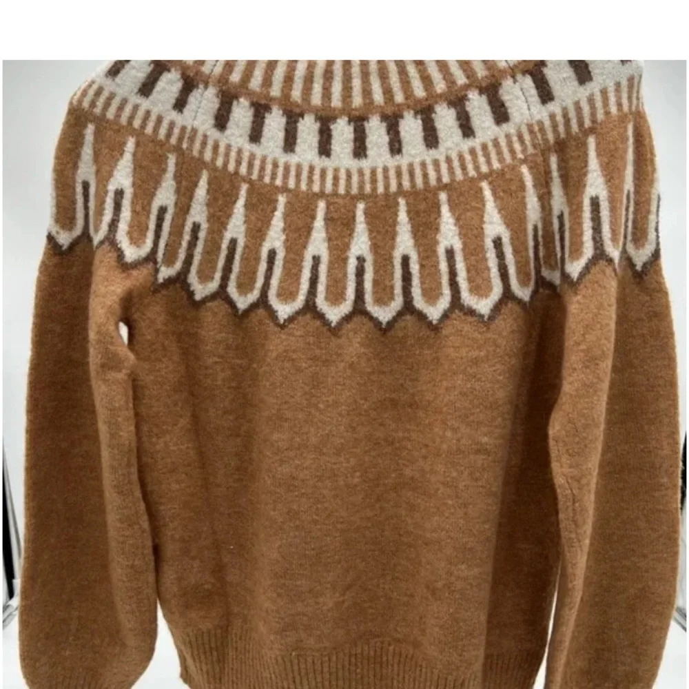 Women’s Vero Moda Bohm Fair Isle mock turtle‎ neck sweater. Size Medium NWOT - Picture 4 of 5